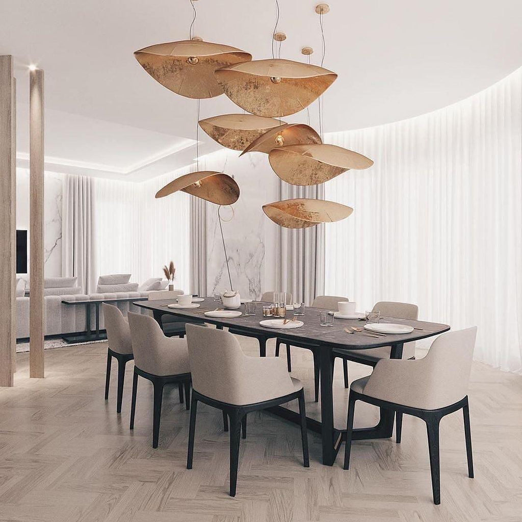 Hammered Brass Pendant Light