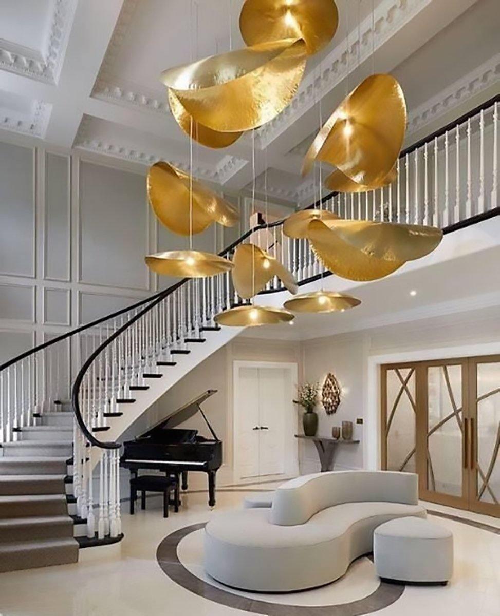 Hammered Brass Pendant Light