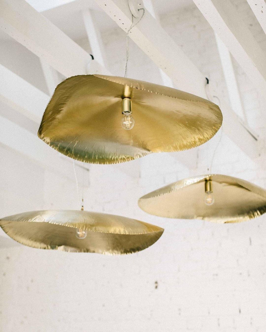 Hammered Brass Pendant Light