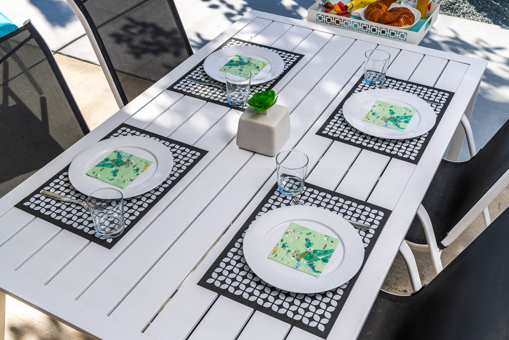 Breeze Block double-sided Woven Placemat-Black