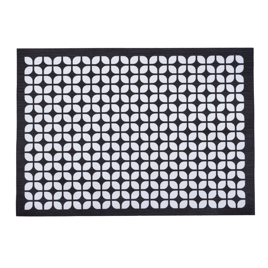 Breeze Block double-sided Woven Placemat-Black