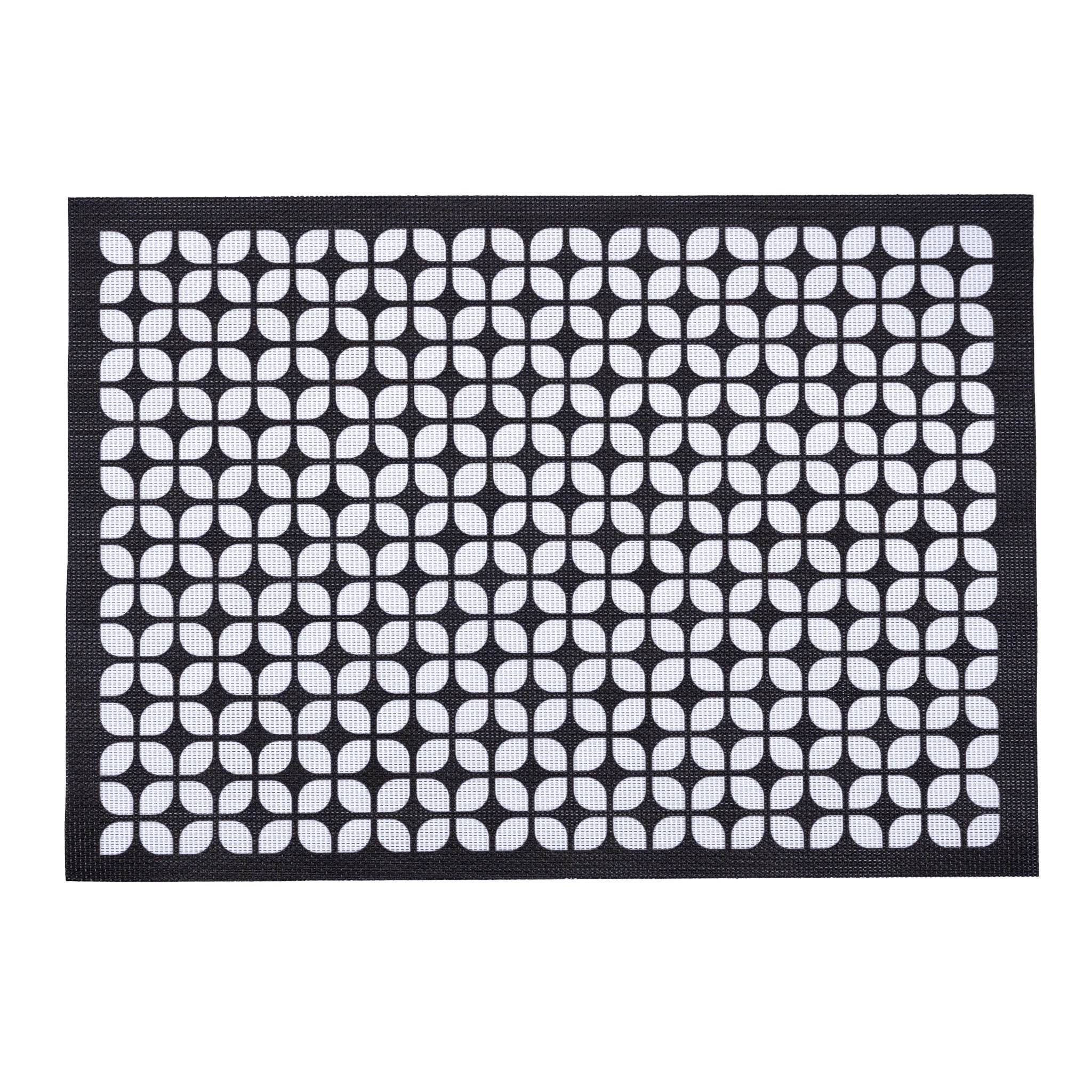 Breeze Block double-sided Woven Placemat-Black