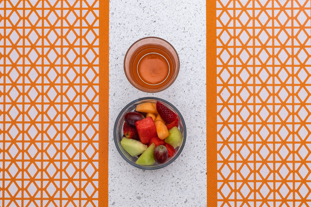 Breeze Block double-sided Woven Placemat-Orange
