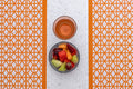 Breeze Block double-sided Woven Placemat-Orange