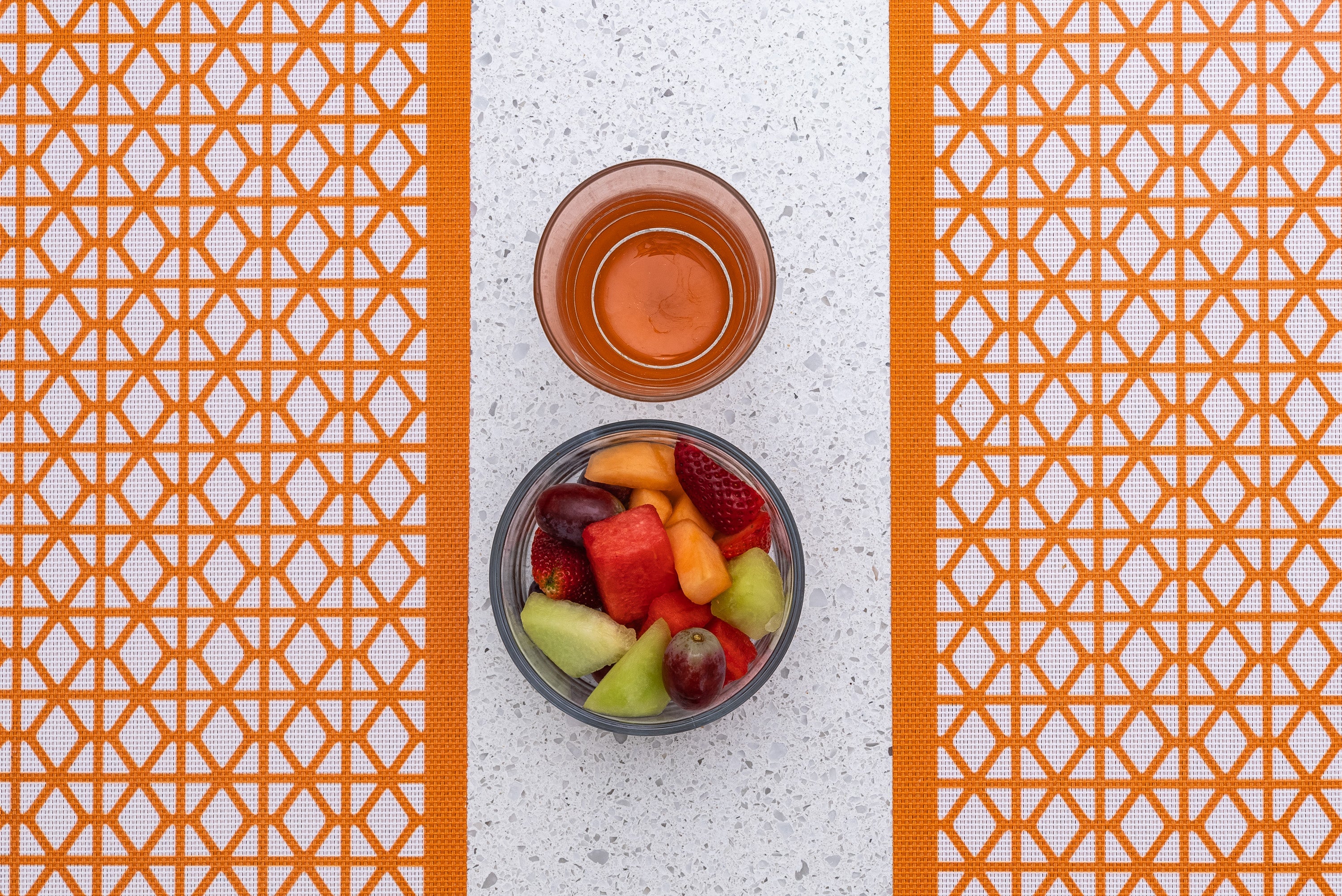 Breeze Block double-sided Woven Placemat-Orange