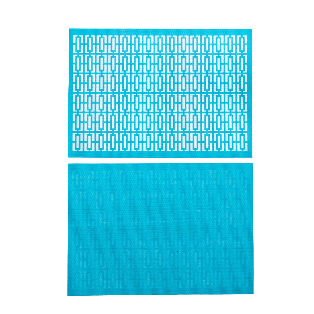 Breeze Block double-sided Woven Placemat-Turquoise