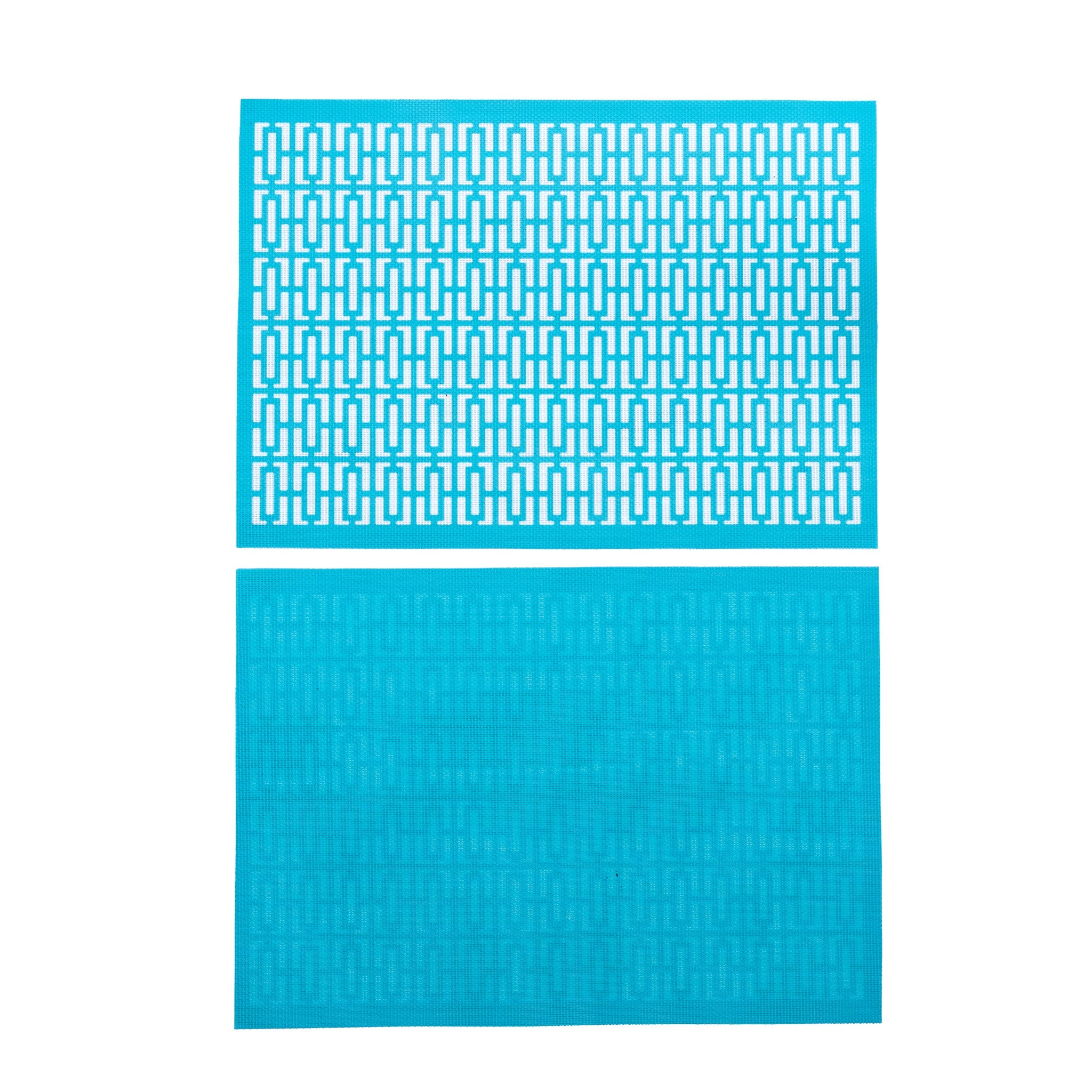 Breeze Block double-sided Woven Placemat-Turquoise