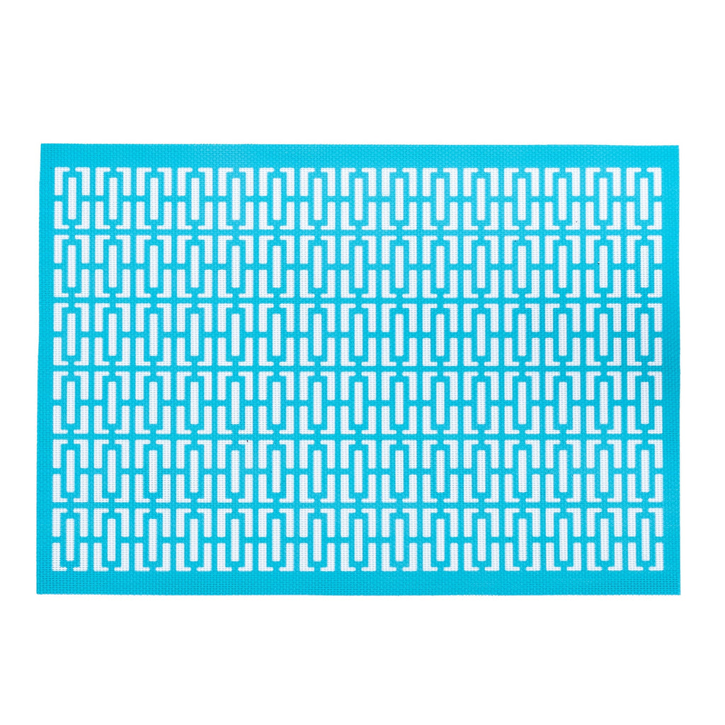 Breeze Block double-sided Woven Placemat-Turquoise