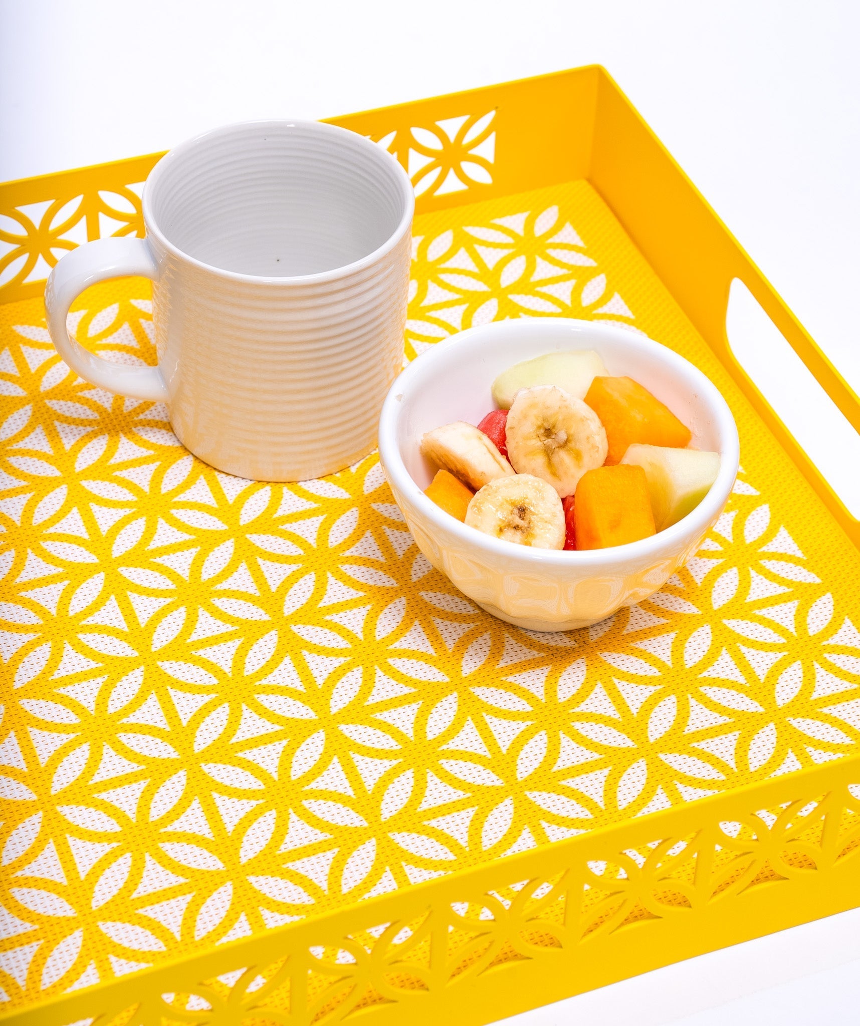 Breeze Block double-sided Woven Placemat-Yellow
