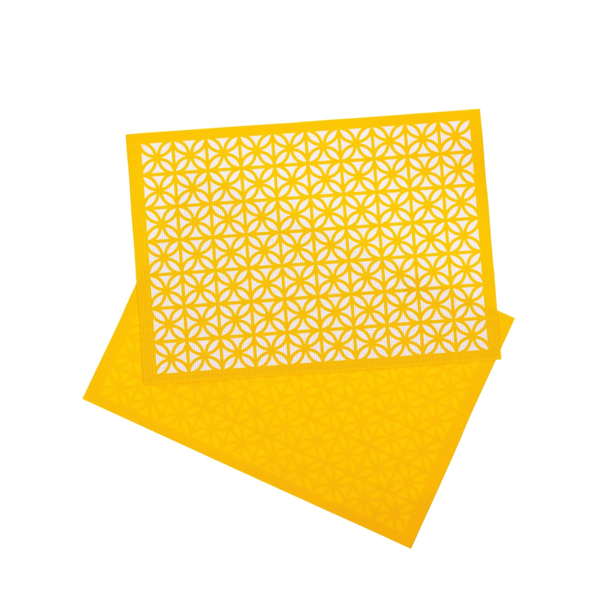 Breeze Block double-sided Woven Placemat-Yellow