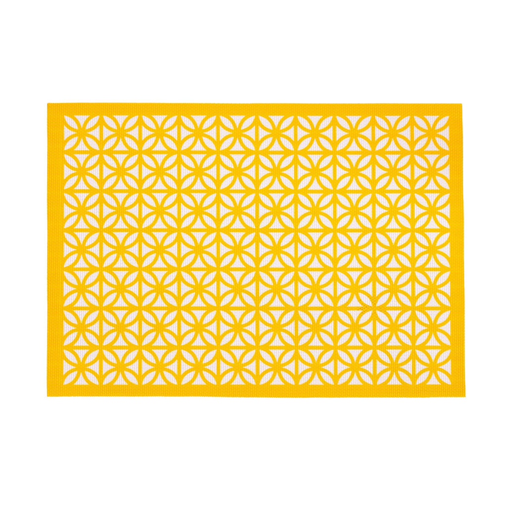 Breeze Block double-sided Woven Placemat-Yellow