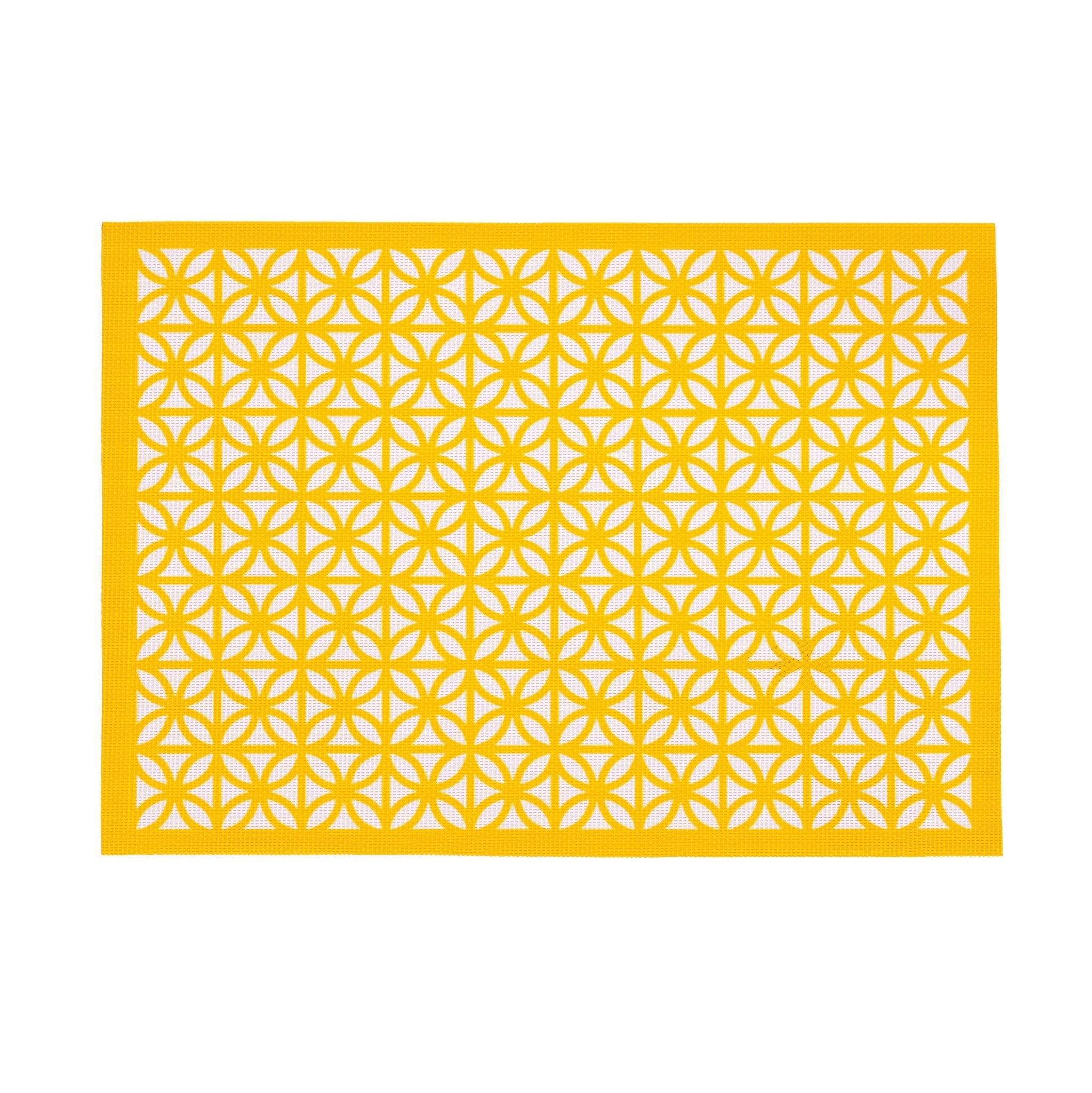 Breeze Block double-sided Woven Placemat-Yellow
