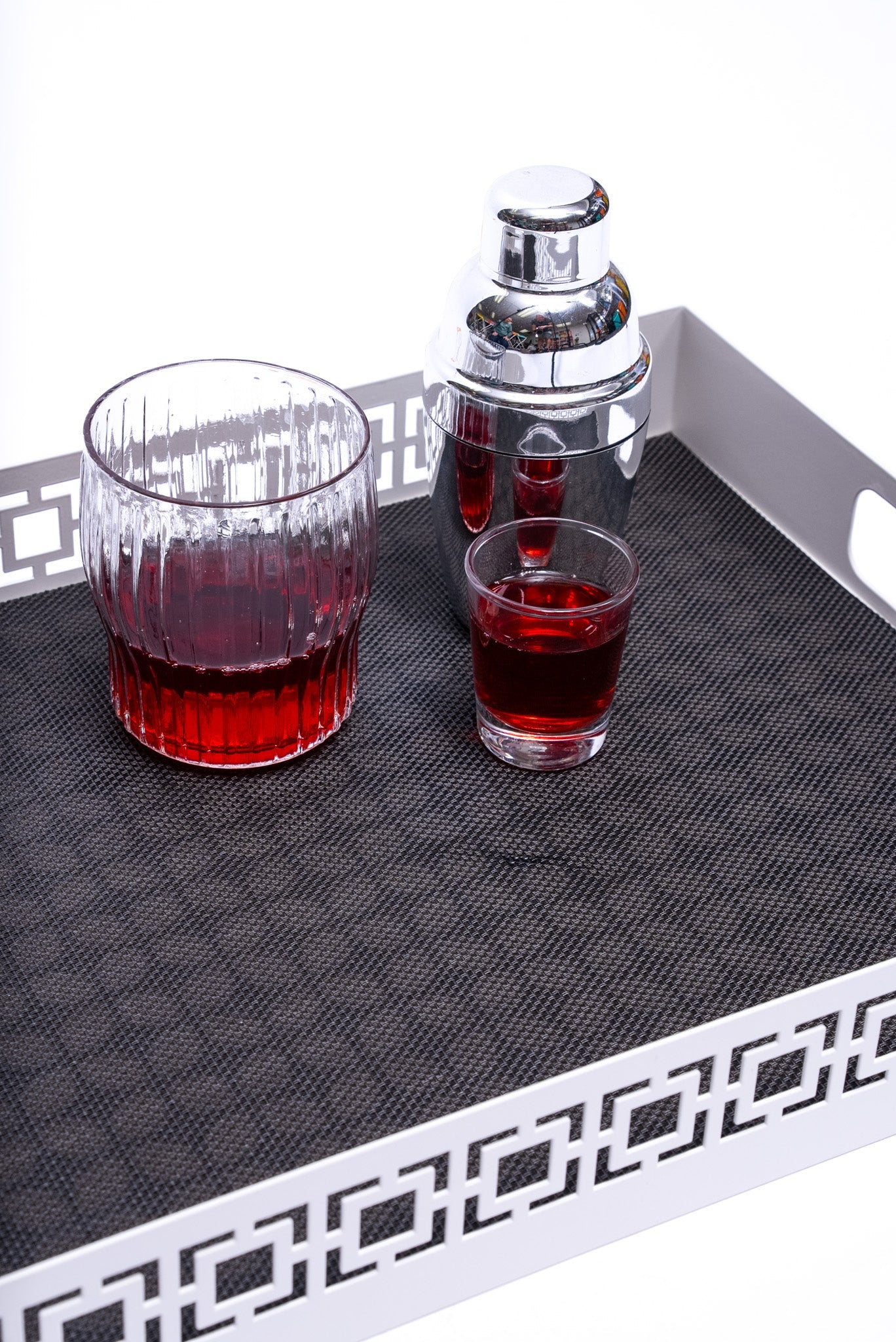 Breeze Block double-sided Woven Placemat-Black