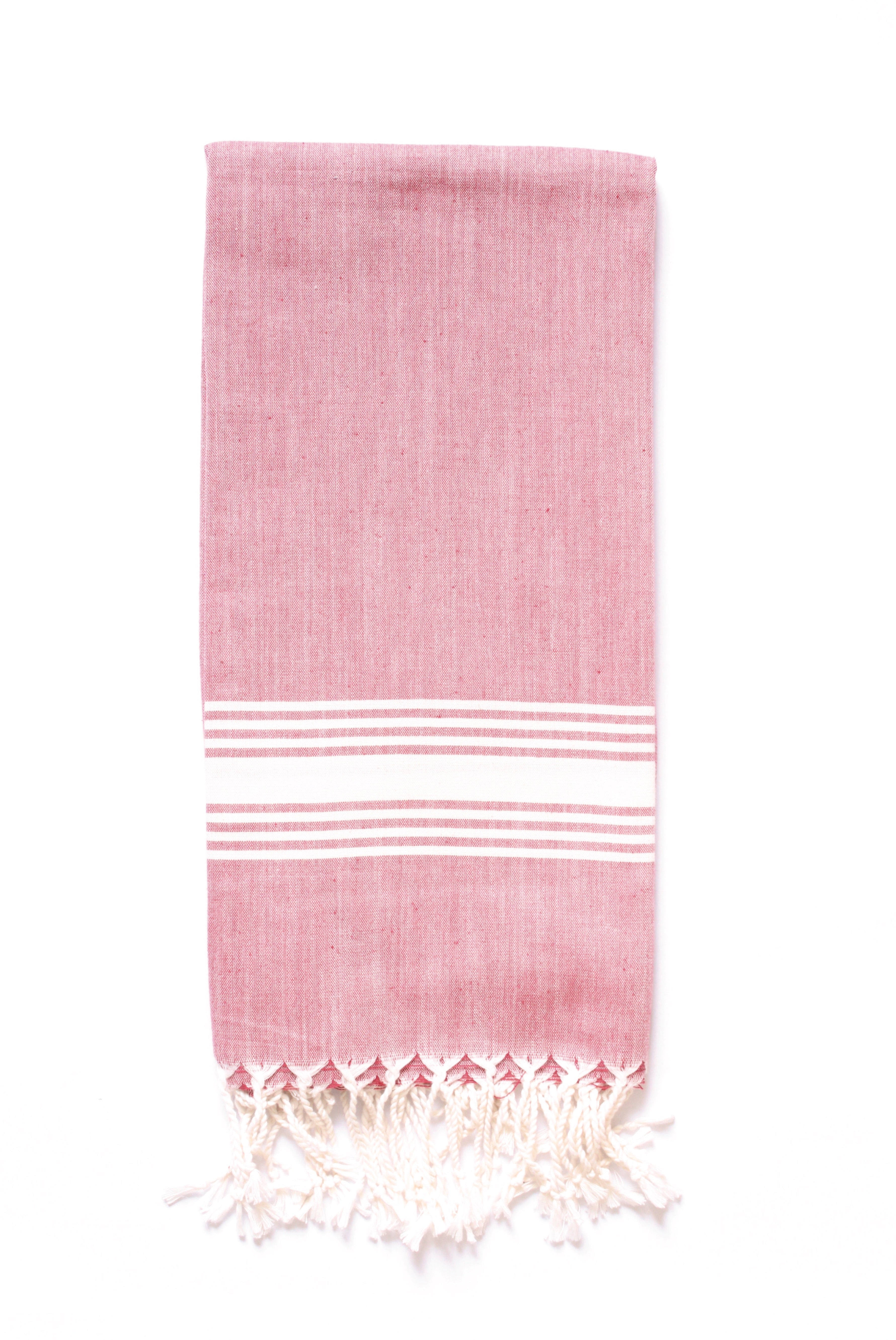 Buenos Aires Turkish Towel — Blush & White