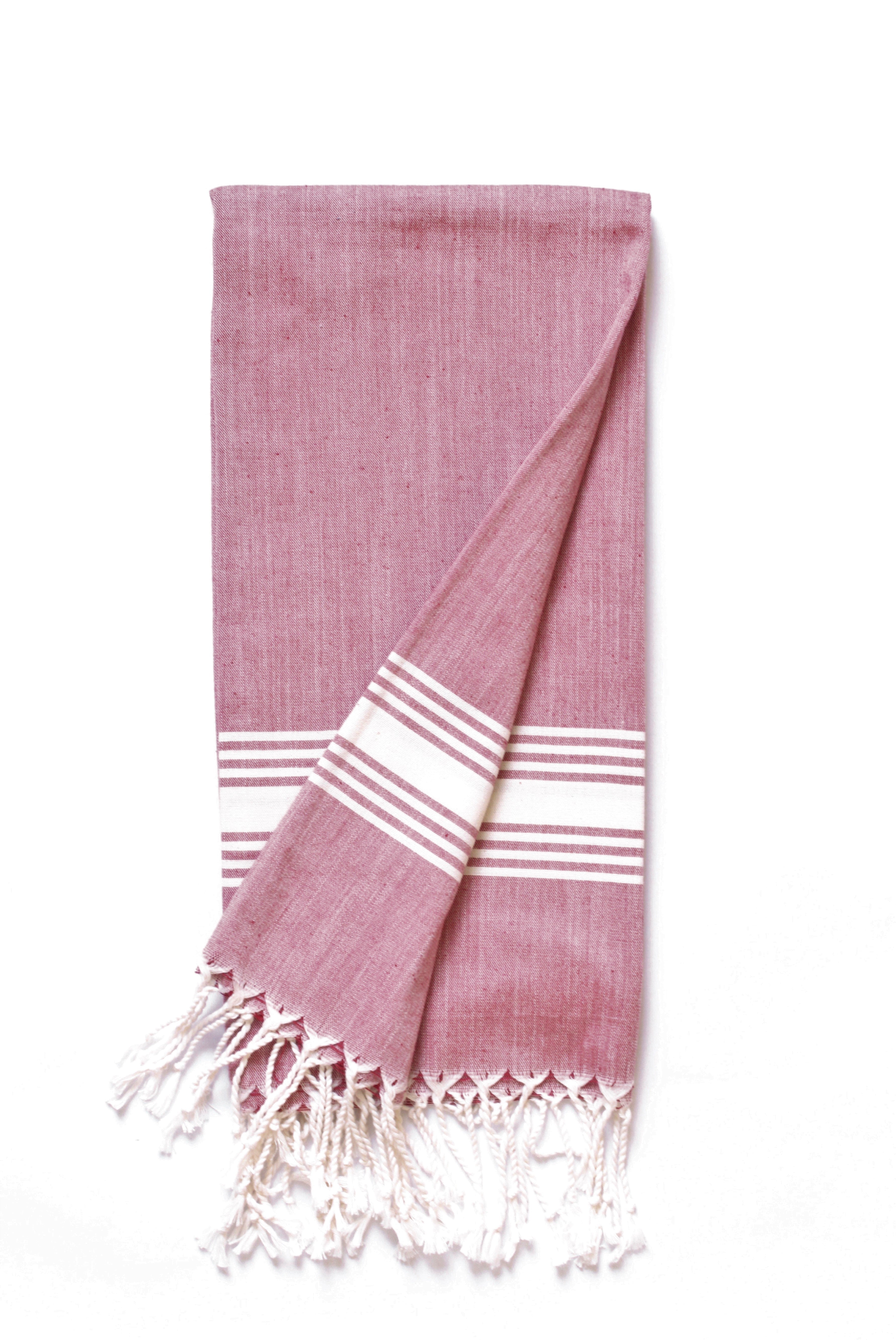 Buenos Aires Turkish Towel — Blush & White