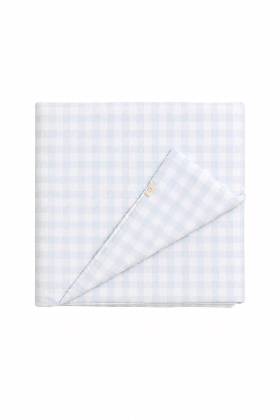 Light Blue Checkered Crib Quilted Blanket