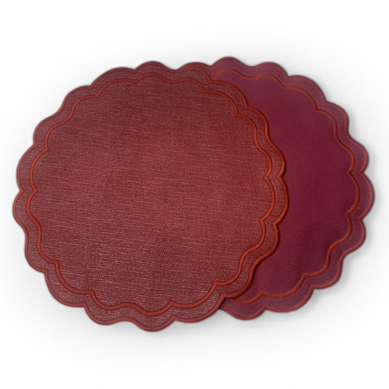 Rouge Scalloped Placemats (Set of 2)