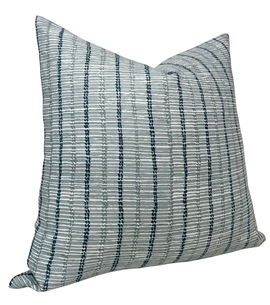 Taza Pillow Cover in Mineral Blue, McLaurin + Piercy Textiles
