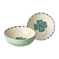 Ceramic Bowl with Hand Painted Good Luck Clover - 11.8 oz
