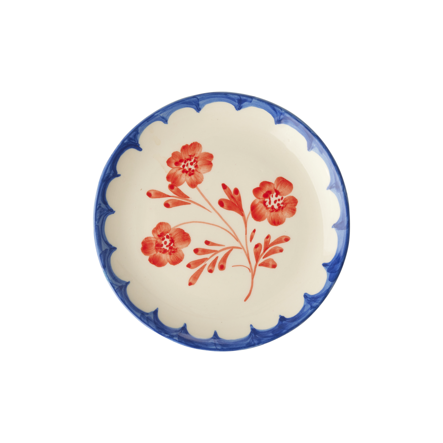 Vintage Floral Ceramic Cake Plate