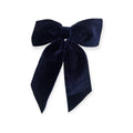 Blue Velvet Bow Napkin Rings (Set of 2)