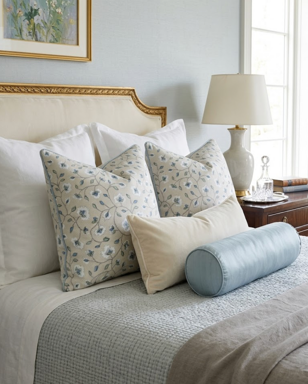 Chelsea Pillow Cover in Slate, Thibaut Pillows
