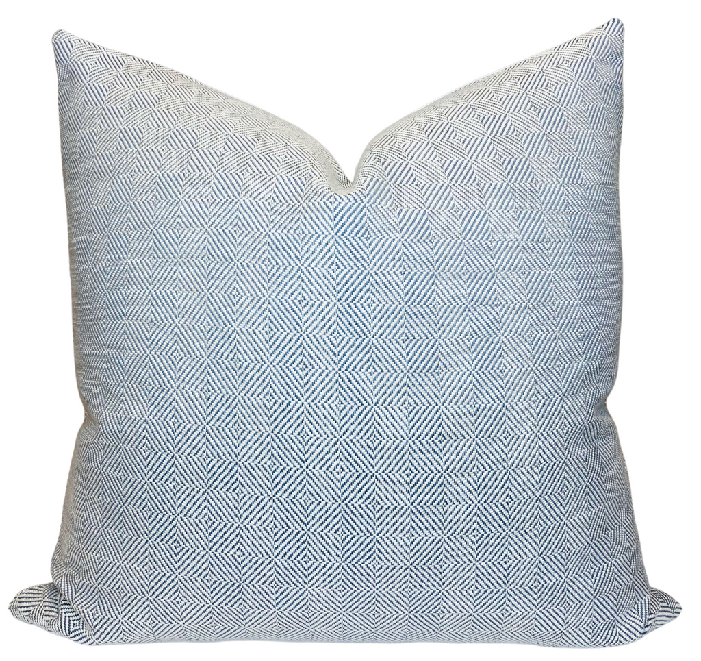 Chelsea Square Pillow Cover in Blue Haven, Indoor Outdoor Pillow - Rose Tarlow for Perennials