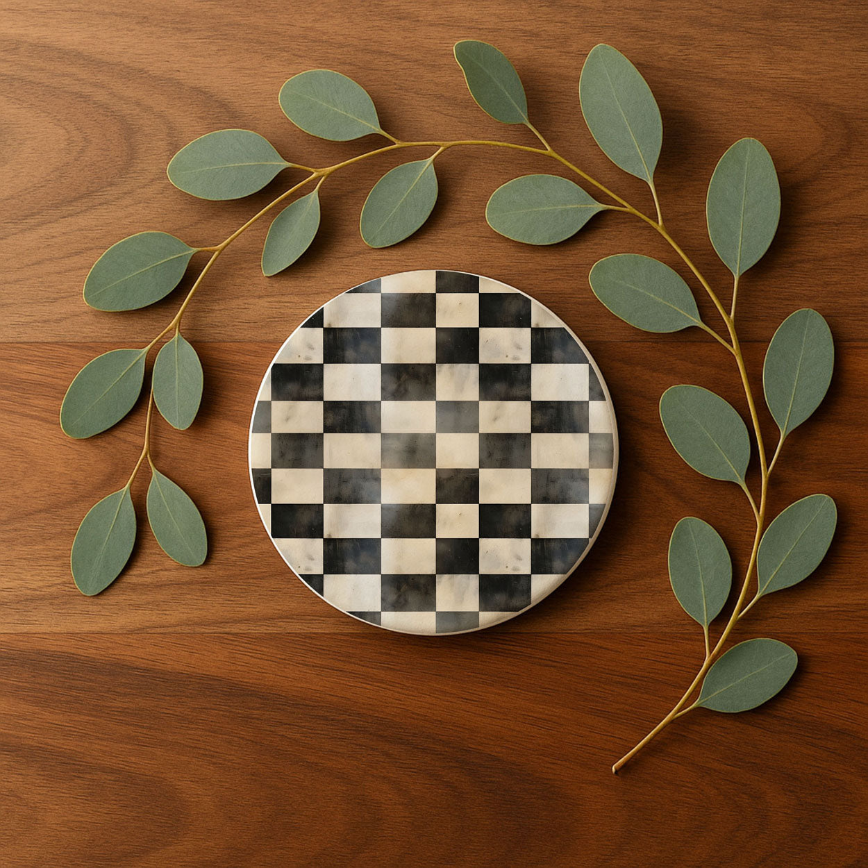 Courtly Check Ceramic Coasters