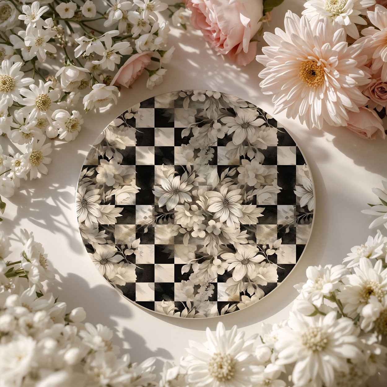 Courtly Check Ceramic Coasters