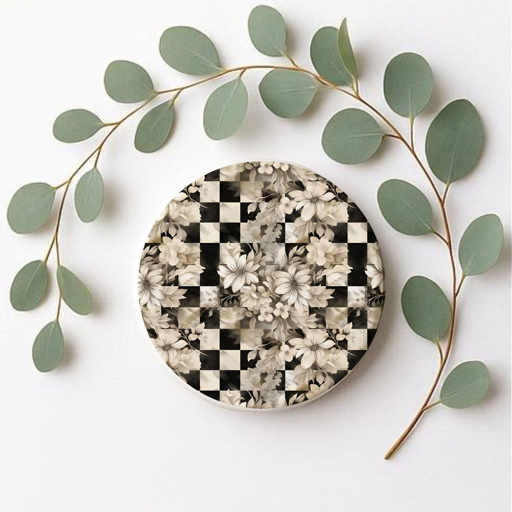 Courtly Check Ceramic Coasters