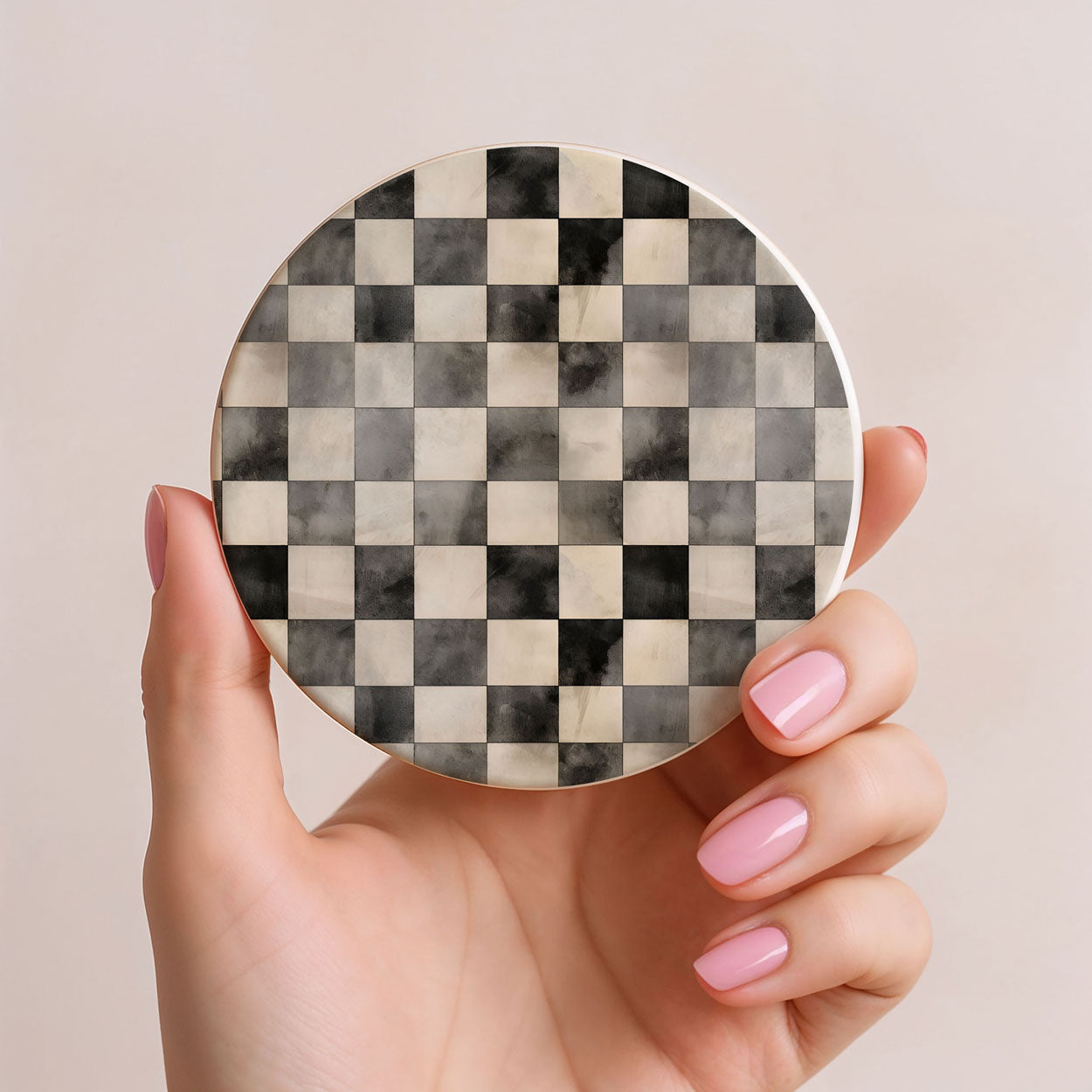 Courtly Check Ceramic Coasters