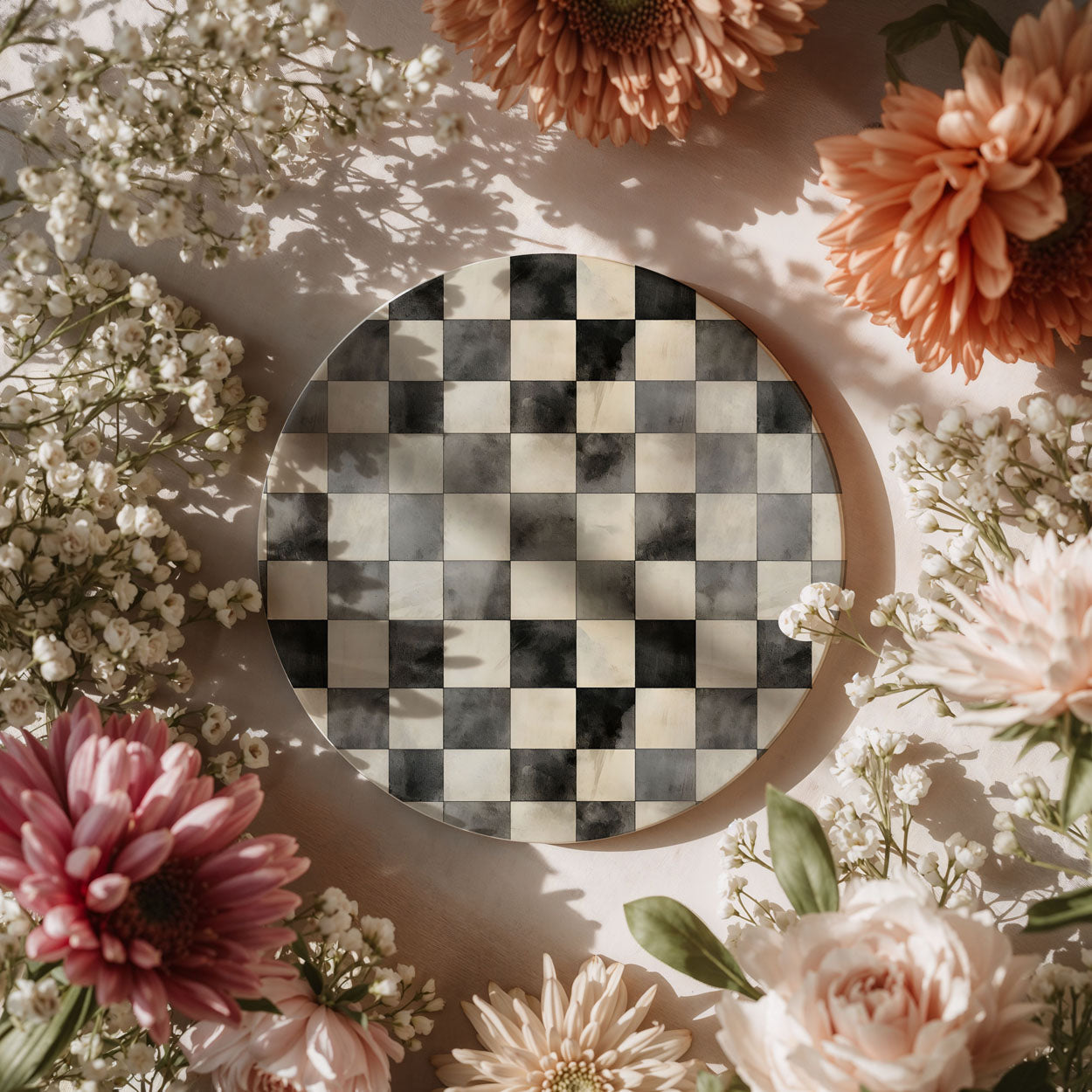 Courtly Check Ceramic Coasters
