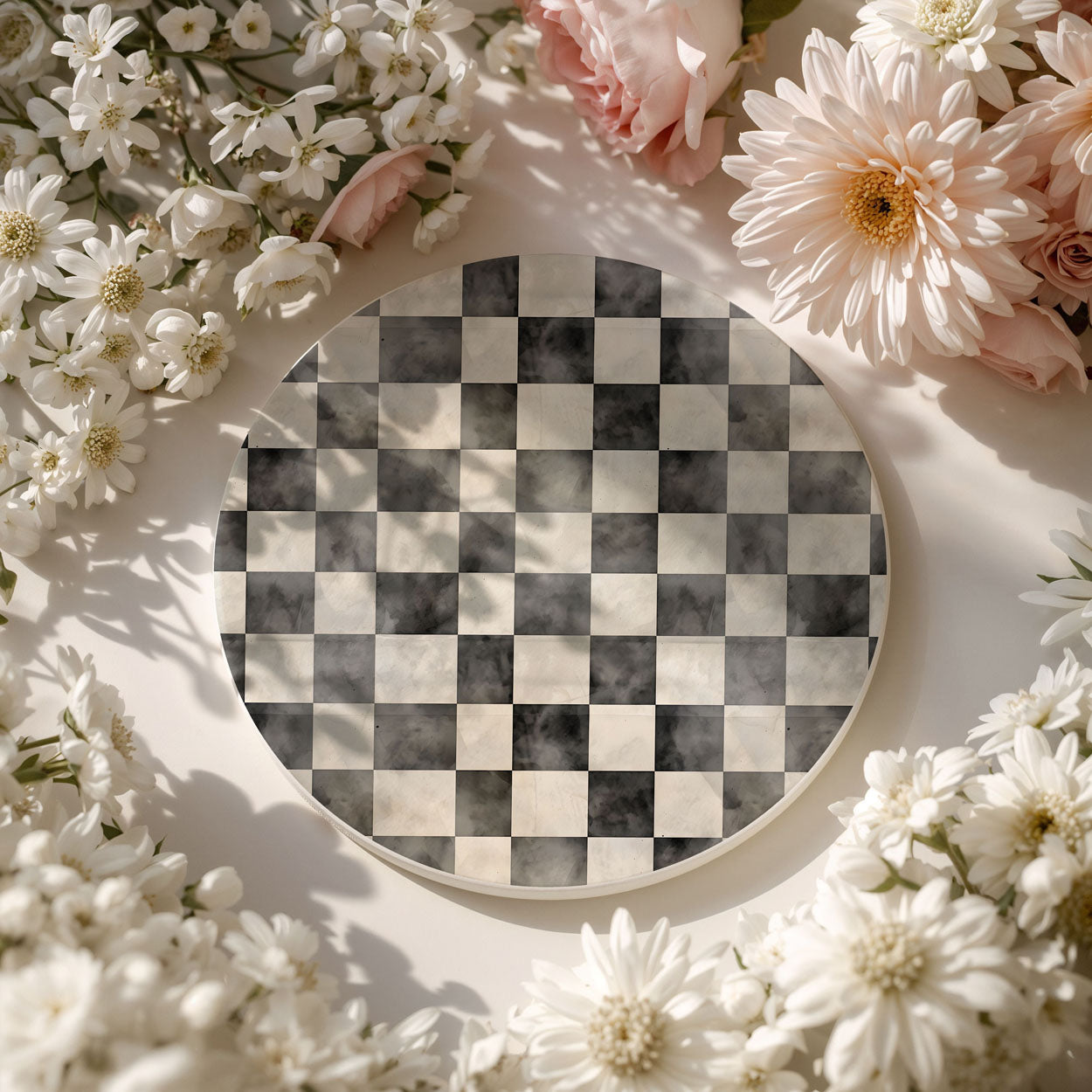 Courtly Check Ceramic Coasters