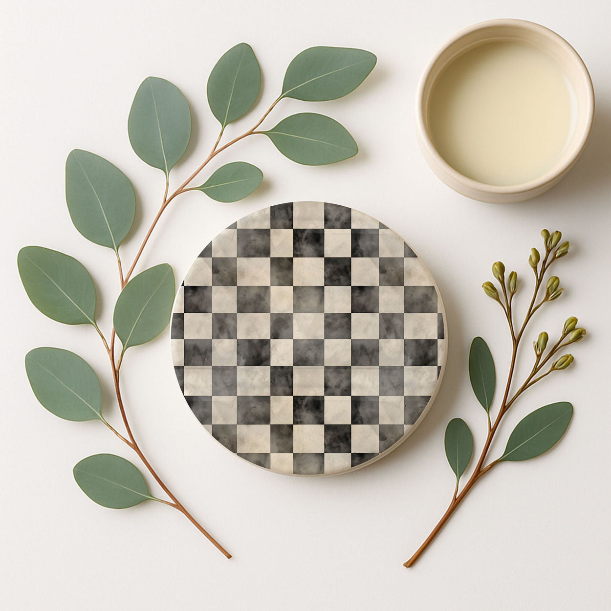 Courtly Check Ceramic Coasters