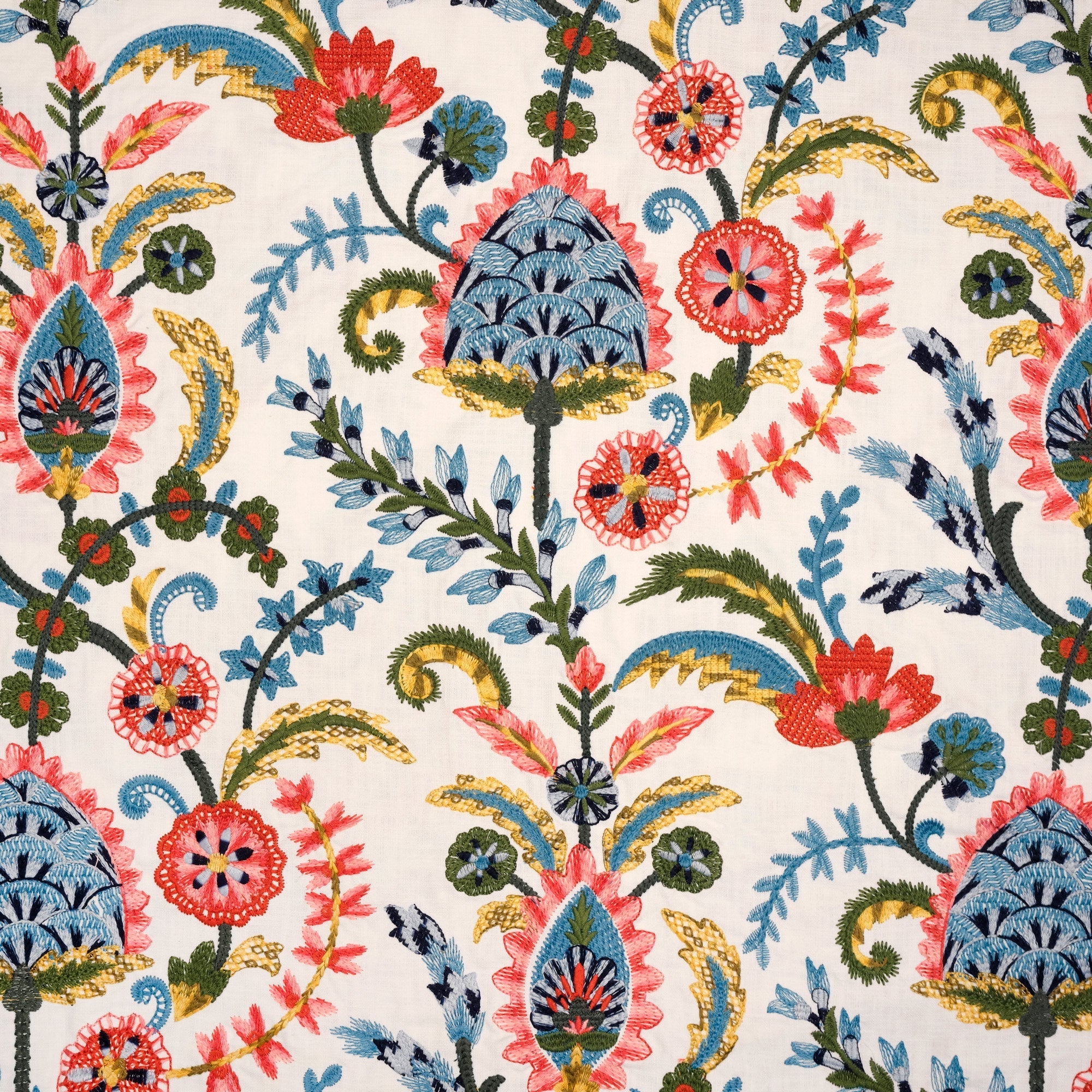Carlina Crewel Embroidery Fabric