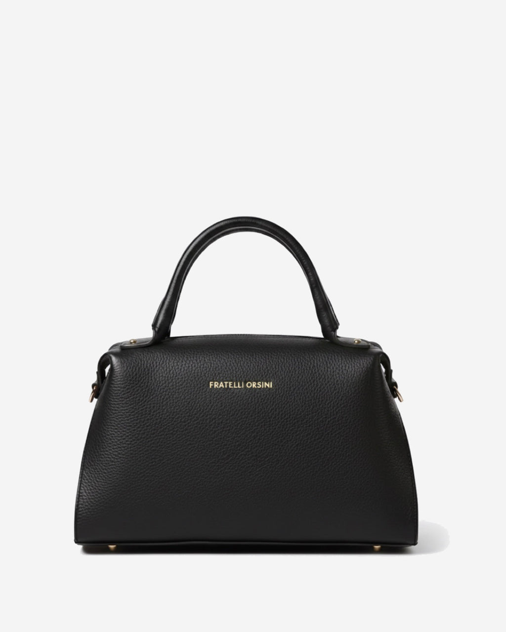 Cecilia (black) - Italian calf leather women’s handbag (with shoulder strap)