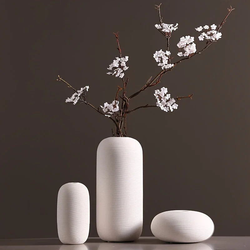 Ceramic Scandinavian Vase for Tabletop Flower Arrangement
