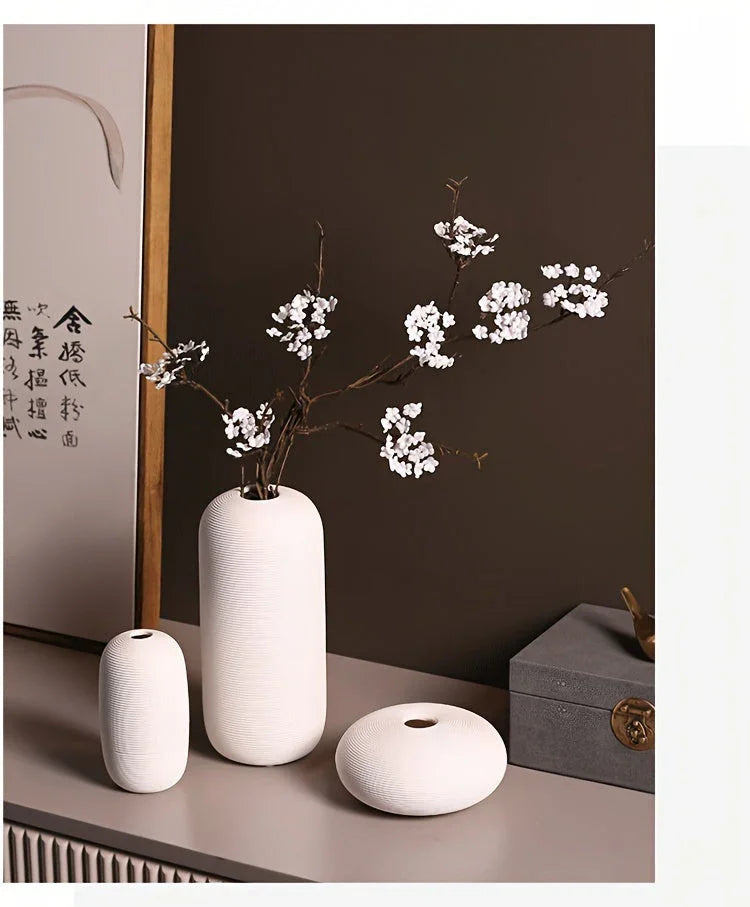 Ceramic Scandinavian Vase for Tabletop Flower Arrangement