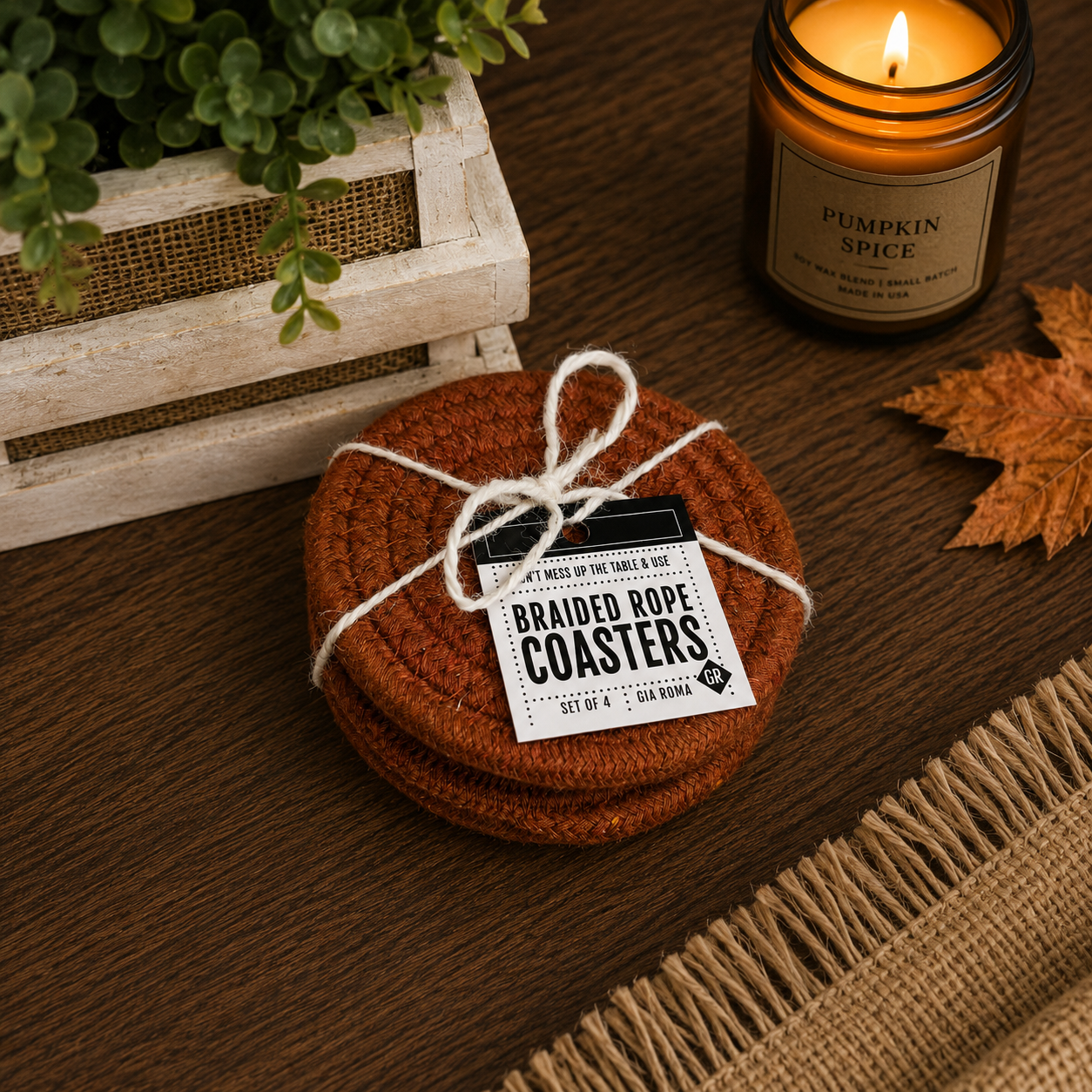 Fall Fabric Coasters