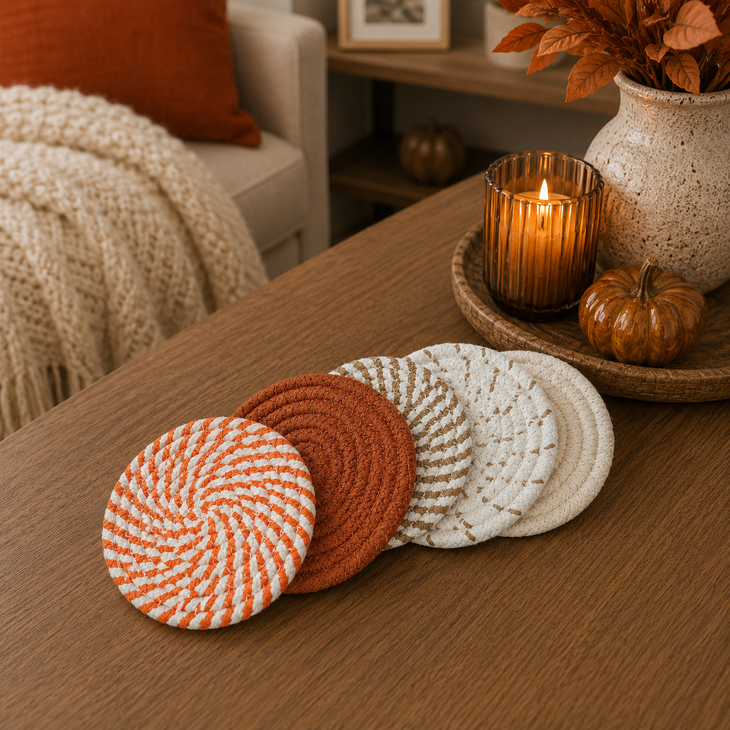 Fall Fabric Coasters