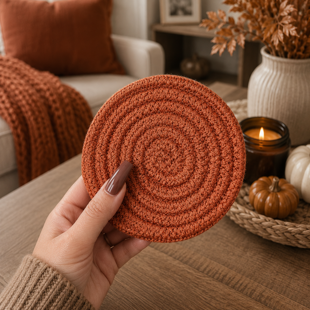 Fall Fabric Coasters