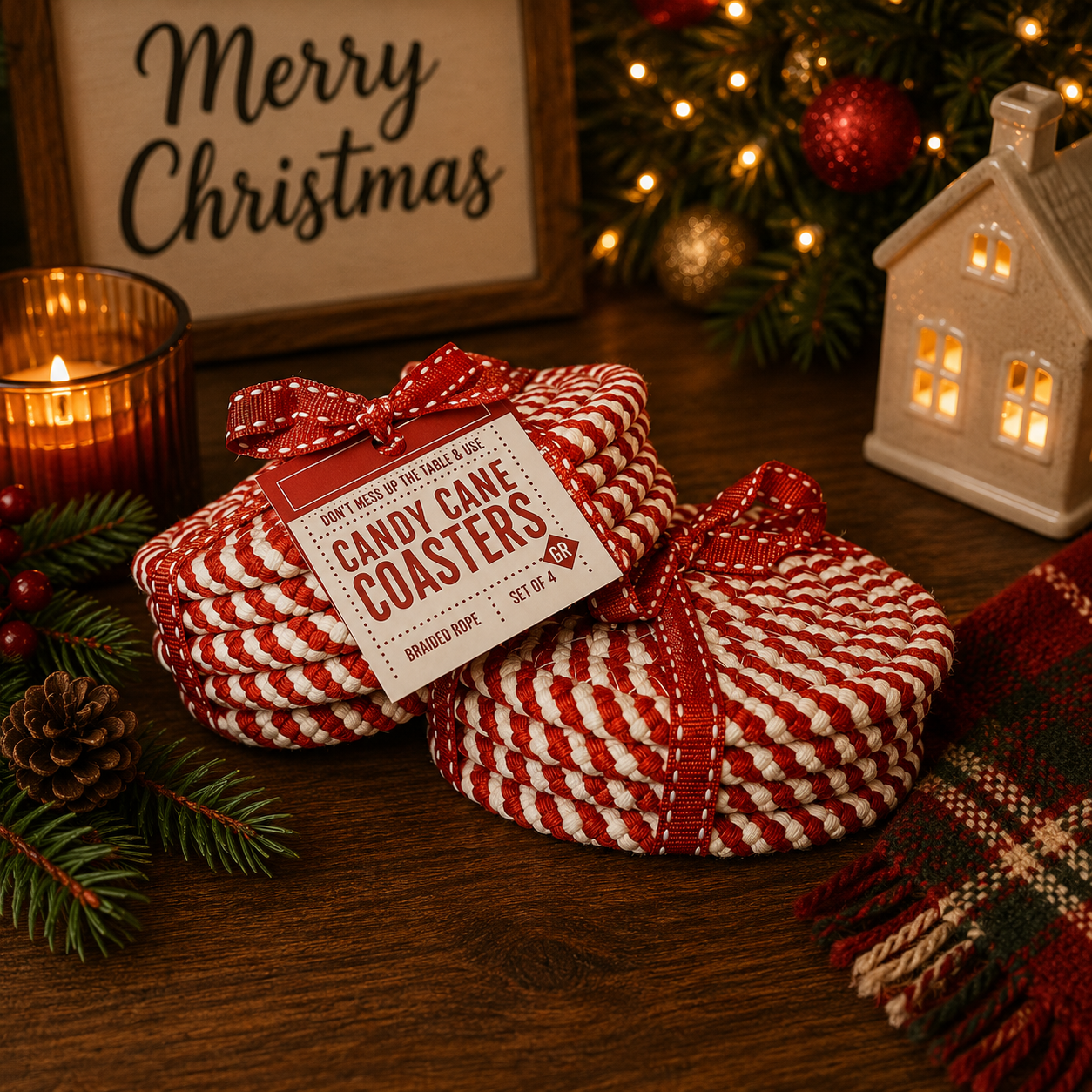 Candy Cane Coaster PRE-ORDER