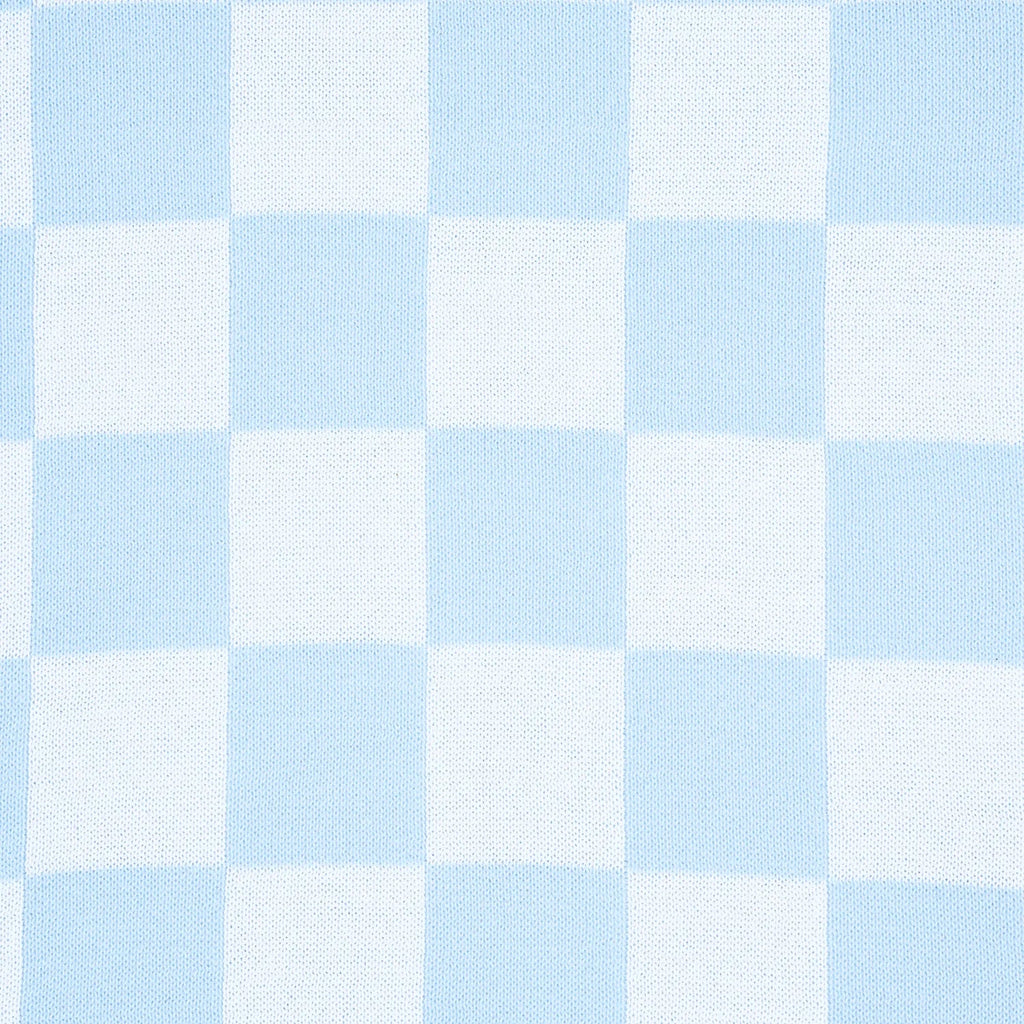 Checker Jacquard Knit Baby Blanket