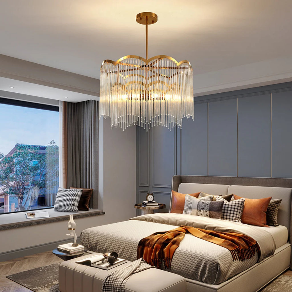 Classic Maria Glass Rod Chandelier