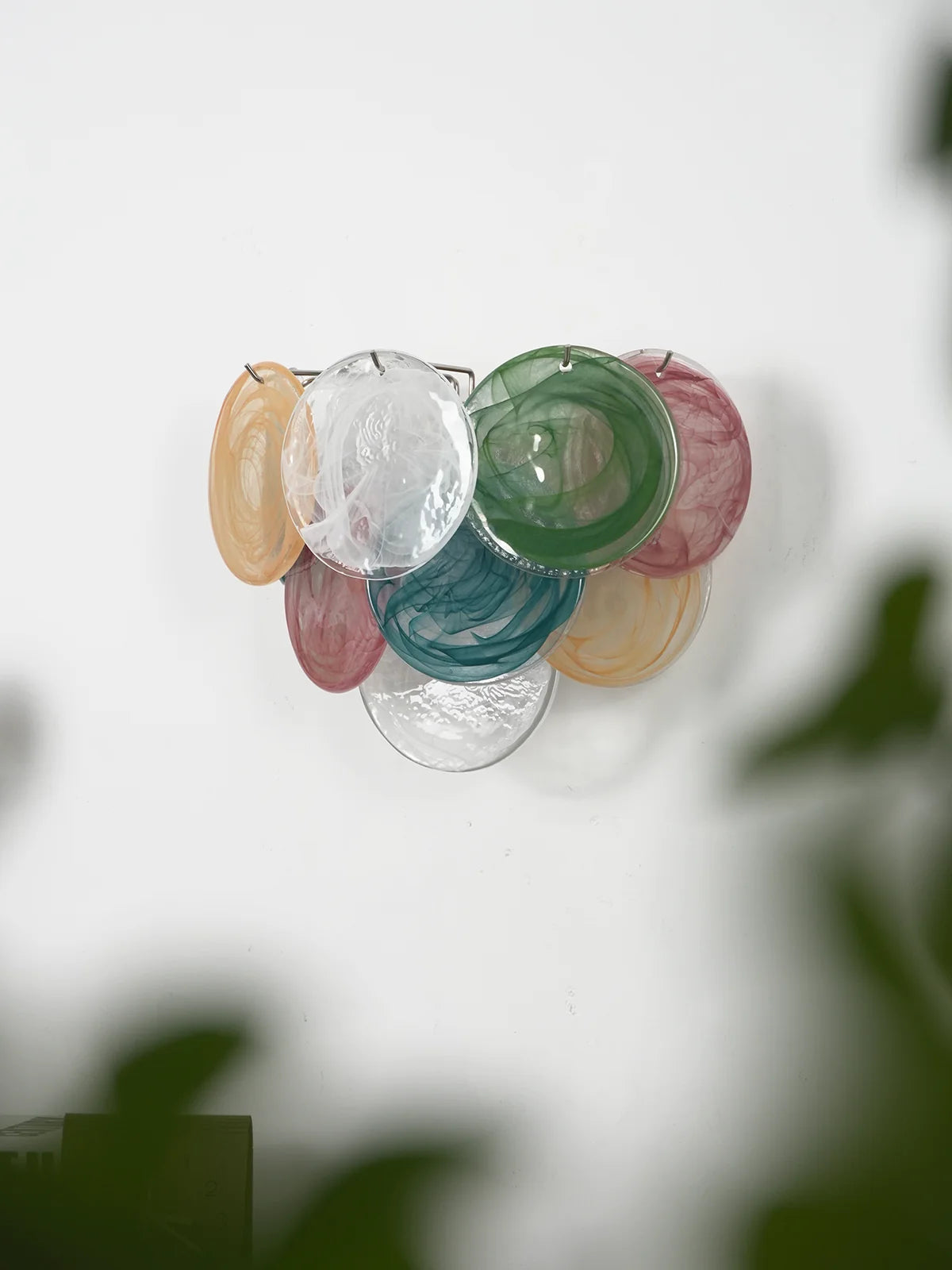 Colorful Murano Disc Wall Lamp