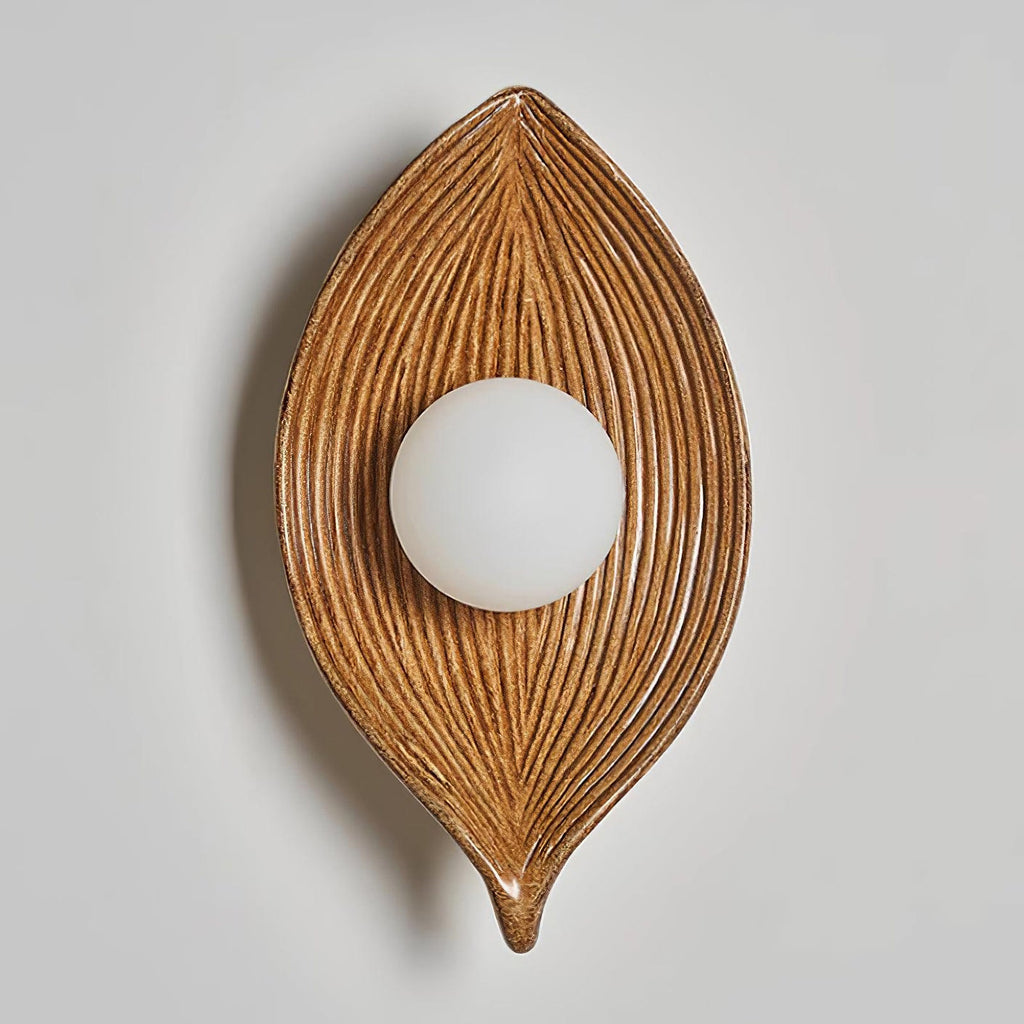 Contemporary Nordic Leaf Resin Wall Lamp
