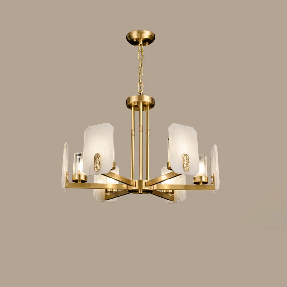 Luxury Copper Marble Chandelier