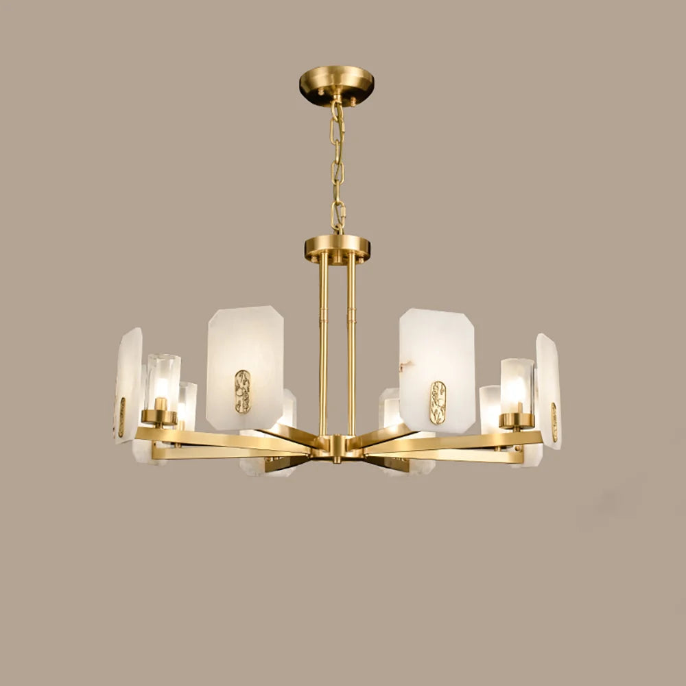 Luxury Copper Marble Chandelier