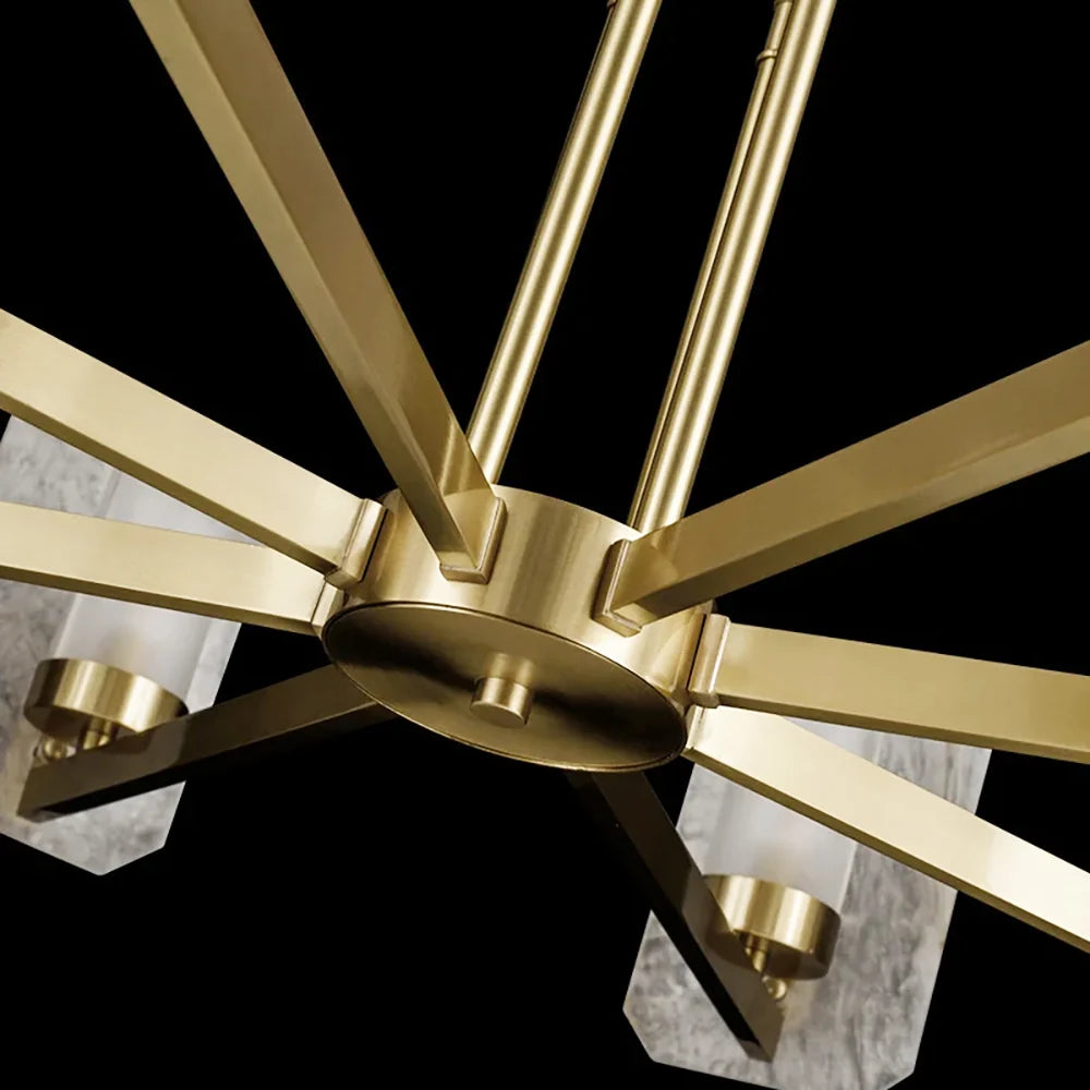 Luxury Copper Marble Chandelier