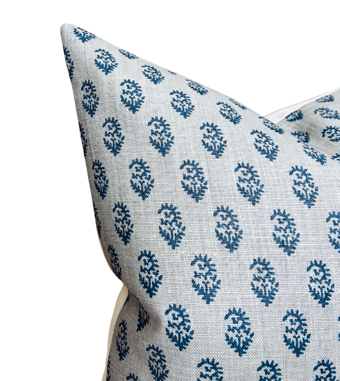 Rajmata Tonal Pillow Cover in Mist Indigo/Blue, Peter Dunham Textiles